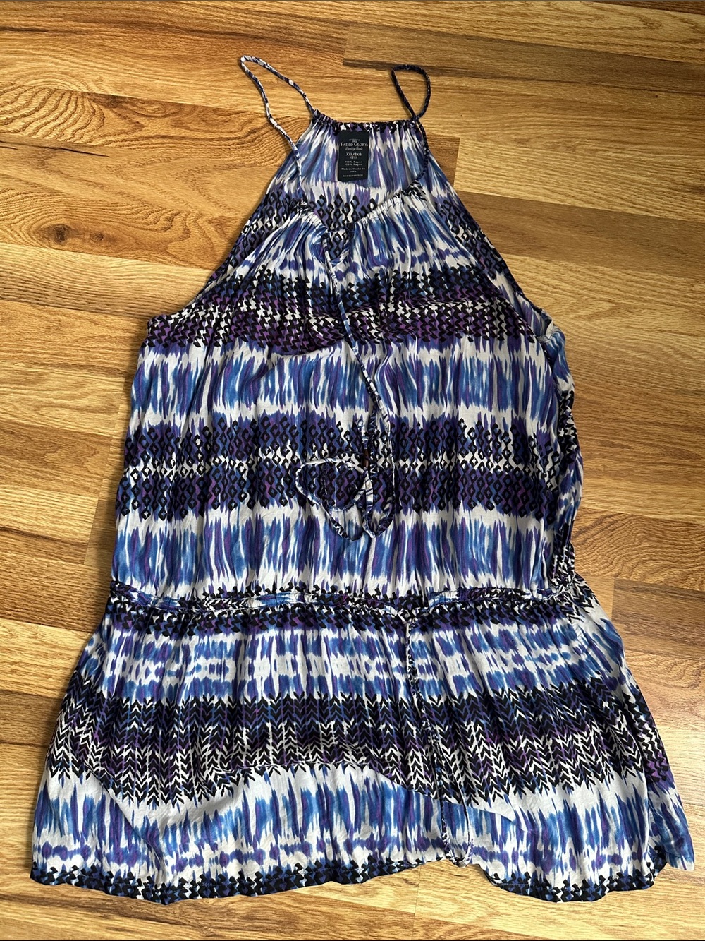 Blue & Purple Halter Summer Dress size XXL/ 2XG 20